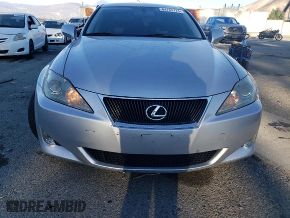 2006 Lexus IS 250 Manual with VIN JTHBK262865008252, listed as a Copart auction lot 84763724 with 140,277 mi miles and Salvage Title. Bid and sale history available at carsss.com. Image 5.