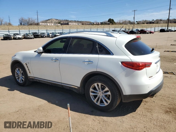 2014 Infiniti QX70 with VIN JN8CS1MW3EM412803, listed as a Copart auction lot 47872215 with 100,717 mi miles and Salvage Title. Bid and sale history available at carsss.com. Image 2.