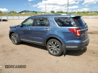 2018 Ford Explorer Platinum with VIN 1FM5K8HT8JGB08741, listed as a Copart auction lot 57678785 with 81,335 mi miles and Salvage title. Bid and sale history available at DreamBid. Image 2.