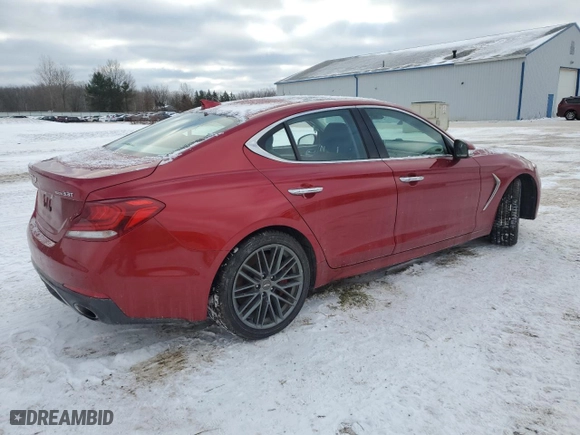 2019 Genesis G70 3.3T Advanced with VIN KMTG74LE7KU027279, listed as a Copart auction lot 88321585 with 99,503 mi miles and Salvage Title. Bid and sale history available at carsss.com. Image 3.
