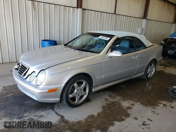 2002 Mercedes-Benz CLK 320/430 with VIN WDBLK70G92T123342, listed as a Copart auction lot 55802905 with 93,991 mi miles and Salvage Title. Bid and sale history available at DreamBid. Image 1.