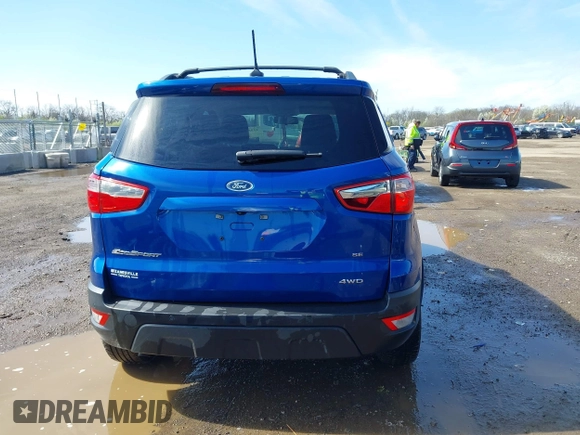 2020 Ford EcoSport SE with VIN MAJ6S3GL4LC353601, listed as a IAAI auction lot 41952022 with 94,889 mi miles and . Bid and sale history available at carsss.com. Image 17.