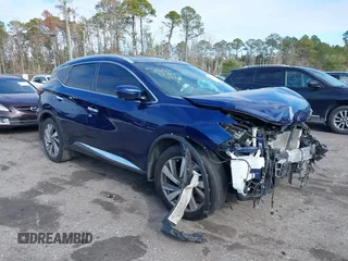 2019 Nissan Murano Platinum with VIN 5N1AZ2MJXKN162552, listed as a IAAI auction lot 41111202 with 99,437 mi miles and . Bid and sale history available at DreamBid. Image 1.