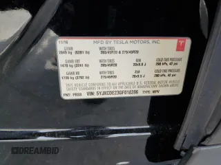 2016 Tesla Model X 70D z VIN 5YJXCDE23GF018396, wystawiony jako Copart lot #53056465 z przebiegiem 104 248 mil mil oraz Szkody całkowita. Historia ofert i sprzedaży dostępna na DreamBid. Obrazek 16.