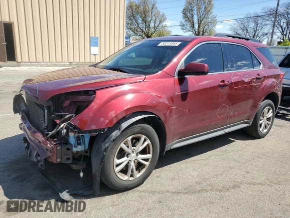 2016 Chevrolet Equinox LT with VIN 2GNALCEK7G1177173, listed as a Copart auction lot 53315355 with 172,386 mi miles and Salvage Title. Bid and sale history available at carsss.com. Image 1.