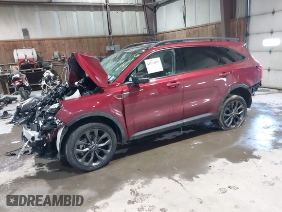 2023 Kia Sorento X-Line SX Prestige with VIN 5XYRKDLFXPG215270, listed as a IAAI auction lot 41154397 with 16,402 mi miles. Bid and sale history available at carsss.com. Image 16.