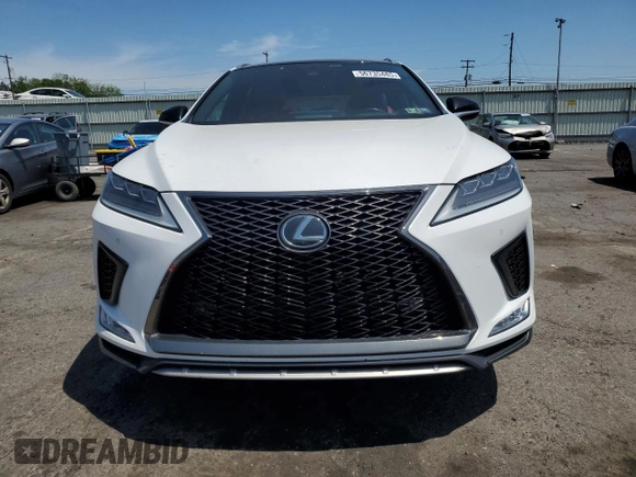 2020 Lexus RX 350 F Sport Performance with VIN 2T2YZMDA5LC257258, listed as a Copart auction lot 56735485 with 76,576 mi miles and Salvage title. Bid and sale history available at DreamBid. Image 5.