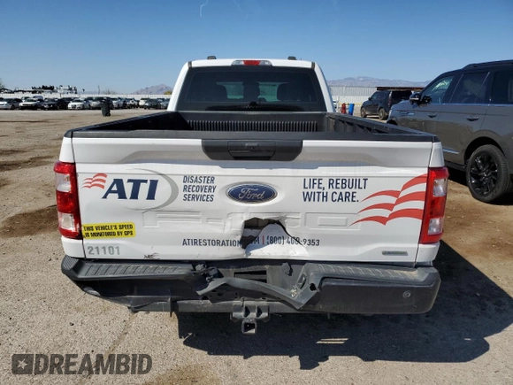 2021 Ford F-150 XL with VIN 1FTEX1CP0MKE44585, listed as a Copart auction lot 48280755 with 73,087 mi miles and Salvage title. Bid and sale history available at DreamBid. Image 6.