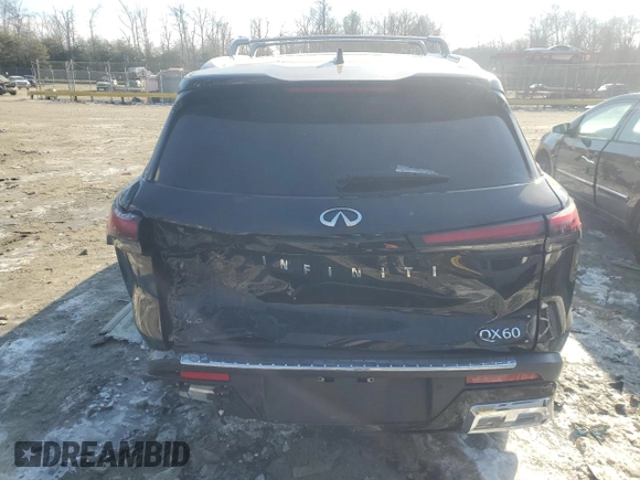2022 Infiniti QX60 Sensory with VIN 5N1DL1GS6NC339921, listed as a Copart auction lot 88703725 with 23,571 mi miles and Salvage title. Bid and sale history available at DreamBid. Image 6.
