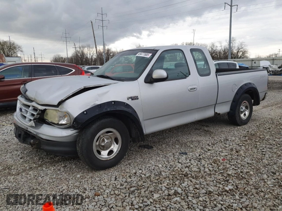 2002 Ford F-150 XL with VIN 1FTRX17232NB46169, listed as a Copart auction lot 49477685 with 182,508 mi miles and Salvage Title. Bid and sale history available at carsss.com. Image 1.