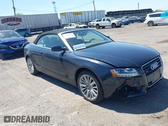 2012 Audi A5 Premium Plus with VIN WAULFAFH2CN005199, listed as a IAAI auction lot 42163081 with 66,146 mi miles and . Bid and sale history available at DreamBid. Image 1.