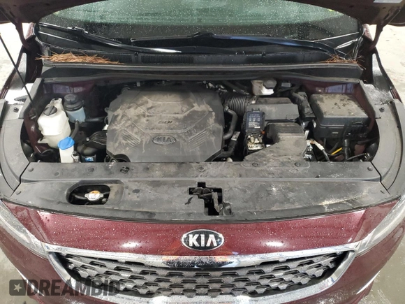 2019 Kia Sedona EX with VIN KNDMB5C17K6543326, listed as a Copart auction lot 81142284 with 76,410 mi miles and Salvage Title. Bid and sale history available at carsss.com. Image 12.