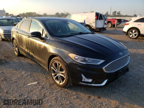 2020 Ford Fusion Hybrid Titanium with VIN 3FA6P0RU6LR100352, listed as a Copart auction lot 61331832 with 52,038 mi miles. Bid and sale history available at carsss.com. Image 1.