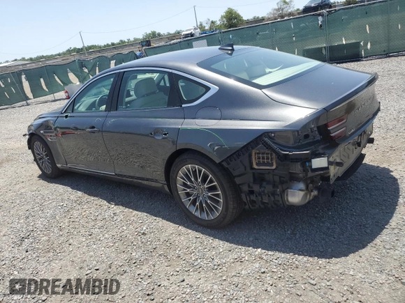 2021 Genesis G80 2.5T z VIN KMTGB4SC5MU082511, wystawiony jako Copart lot #57228975 z przebiegiem 12 736 mil mil oraz Nie do naprawy • Non repairable. Historia ofert i sprzedaży dostępna na DreamBid. Obrazek 2.