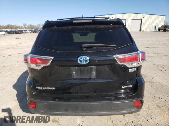 2015 Toyota Highlander Hybrid Limited with VIN 5TDDCRFH3FS009226, listed as a Copart auction lot 43311863 with 144,887 mi miles. Bid and sale history available at carsss.com. Image 6.