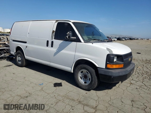 2010 Chevrolet Express Cargo Van with VIN 1GCZGFBA6A1171066, listed as a Copart auction lot 54843185 with 501,631 mi miles and Clean Title. Bid and sale history available at carsss.com. Image 4.