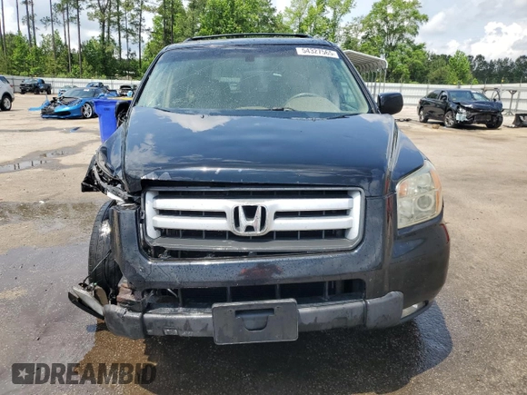 2006 Honda Pilot EX-L with VIN 2HKYF18536H554183, listed as a Copart auction lot 54327565 with 260,871 mi miles and Salvage Title. Bid and sale history available at DreamBid. Image 5.