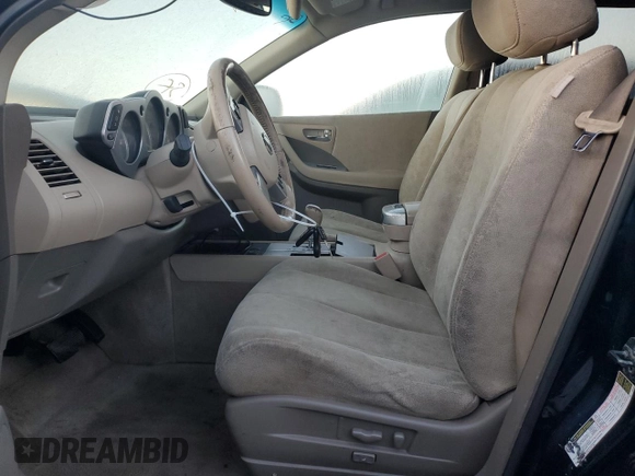 2007 Nissan Murano S with VIN JN8AZ08W07W657301, listed as a Copart auction lot 76328164 with 195,388 mi miles and Salvage Title. Bid and sale history available at carsss.com. Image 7.