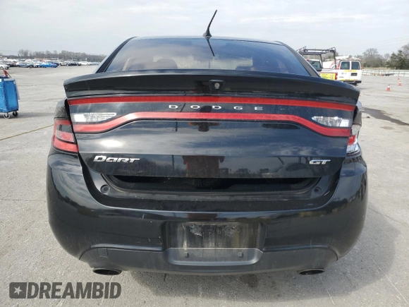 2014 Dodge Dart GT with VIN 1C3CDFEB2ED791019, listed as a Copart auction lot 50613175 with 0 mi miles and Salvage Title. Bid and sale history available at carsss.com. Image 6.