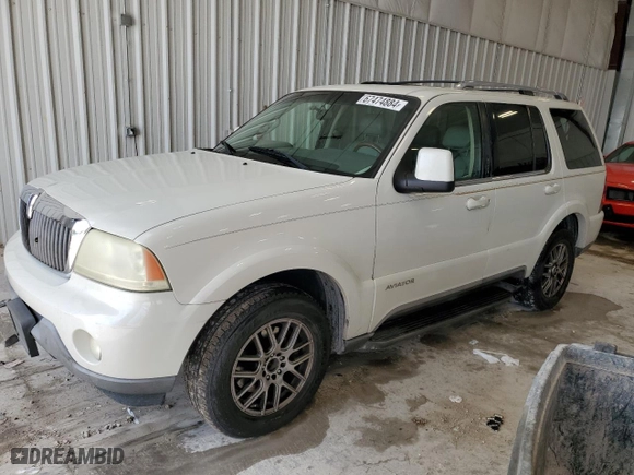 2003 Lincoln Aviator Premium with VIN 5LMEU78H43ZJ38274, listed as a Copart auction lot 67474884 with 192,336 mi miles and Salvage Title. Bid and sale history available at carsss.com. Image 1.