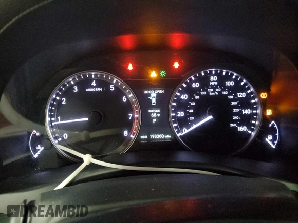 2013 Lexus GS 350 with VIN JTHCE1BL5D5002426, listed as a Copart auction lot 58789795 with 193,360 mi miles and Clean title. Bid and sale history available at DreamBid. Image 9.