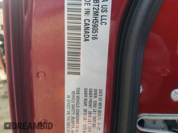 2021 Chrysler 300 with VIN 2C3CCABT2MH590516, listed as a Copart auction lot 81462084 with 17,780 mi miles and Salvage Title. Bid and sale history available at carsss.com. Image 12.