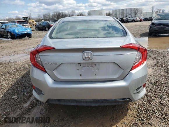 2017 Honda Civic Sedan LX with VIN 19XFC2F51HE218631, listed as a Copart auction lot 52105775 with 82,214 mi miles and Salvage Title. Bid and sale history available at carsss.com. Image 6.