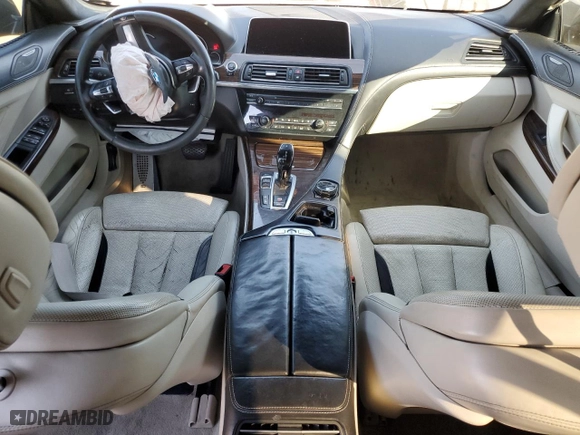2016 BMW 6 Series 640i with VIN WBA6D0C51GG432486, listed as a Copart auction lot 88367695 with 90,606 mi miles and Salvage Title. Bid and sale history available at carsss.com. Image 8.