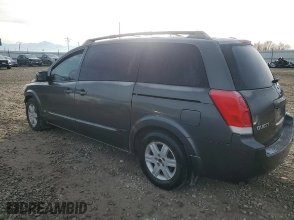2006 Nissan Quest SL with VIN 5N1BV28UX6N121137, listed as a Copart auction lot 85929024 with 0 mi miles and Salvage Title. Bid and sale history available at carsss.com. Image 2.
