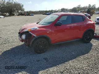 2014 Nissan Juke SV with VIN JN8AF5MV5ET481752, listed as a Copart auction lot 44205875 with 99,257 mi miles and Salvage title. Bid and sale history available at DreamBid. Image 1.