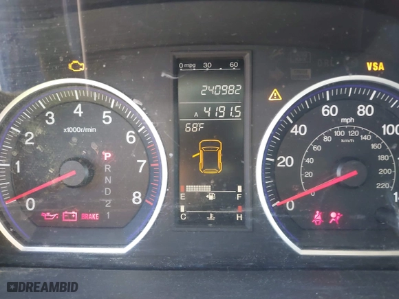 2009 Honda CR-V EX-L with VIN 5J6RE48759L039996, listed as a IAAI auction lot 41856246 with 240,982 mi miles. Bid and sale history available at carsss.com. Image 7.