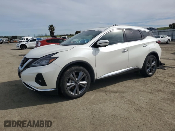 2023 Nissan Murano Platinum with VIN 5N1AZ2DS8PC101759, listed as a Copart auction lot 45998945 with 34,664 mi miles and Clean Title. Bid and sale history available at carsss.com. Image 1.
