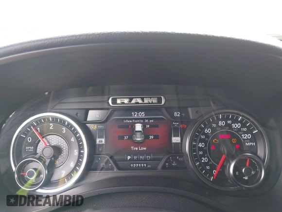 2019 Ram 1500 Big Horn/Lone Star with VIN 1C6SRFFT0KN751969, listed as a IAAI auction lot 41731290 with 127,111 mi miles. Bid and sale history available at carsss.com. Image 7.