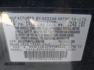 2020 Nissan Kicks S z VIN 3N1CP5BV1LL556133, wystawiony jako IAAI lot #40462262 z przebiegiem 39 750 mil mil oraz . Historia ofert i sprzedaży dostępna na DreamBid. Obrazek 9.