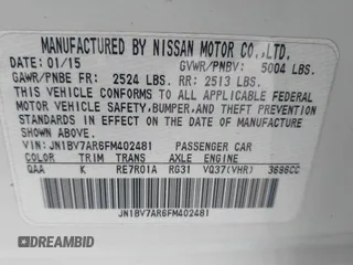 2015 Infiniti Q50 Premium z VIN JN1BV7AR6FM402481, wystawiony jako IAAI lot #41957004 z przebiegiem 171 913 mil mil oraz . Historia ofert i sprzedaży dostępna na DreamBid. Obrazek 9.