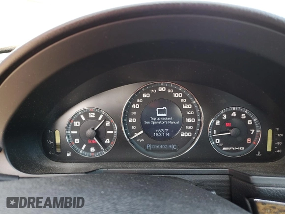 2007 Mercedes-Benz E 63 AMG with VIN WDBUF77X67B040480, listed as a Copart auction lot 47549575 with 206,402 mi miles and Salvage Title. Bid and sale history available at carsss.com. Image 9.