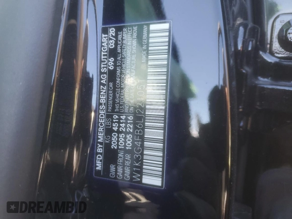 2020 Mercedes-Benz A 220 with VIN W1K3G4FB6LJ221051, listed as a Copart auction lot 49150765 with 3,464 mi miles and Non Repairable. Bid and sale history available at DreamBid. Image 13.