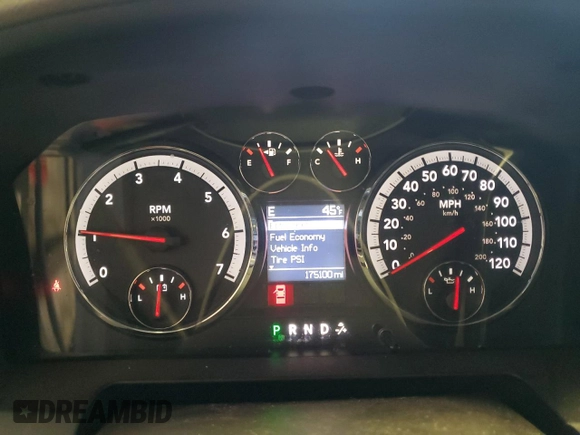 2010 Dodge 1500 Laramie with VIN 1D7RV1GT7AS256209, listed as a Copart auction lot 48535715 with 175,100 mi miles and Salvage Title. Bid and sale history available at DreamBid. Image 9.