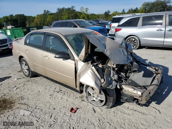 2005 Chevrolet Malibu LS with VIN 1G1ZT52865F261449, listed as a Copart auction lot 50224305 with 0 mi miles and Non Repairable. Bid and sale history available at carsss.com. Image 4.