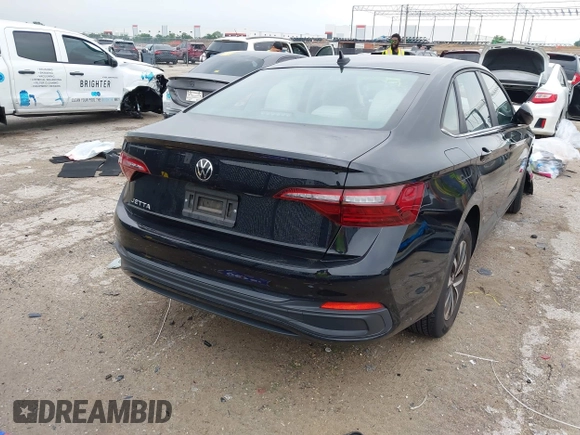 2024 Volkswagen Jetta S with VIN 3VW5M7BU7RM014472, listed as a IAAI auction lot 42298074 with 12,662 mi miles and . Bid and sale history available at DreamBid. Image 4.