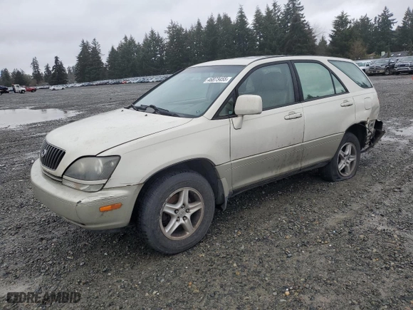 1999 Lexus RX 300 Luxury SUV with VIN JT6HF10U2X0031598, listed as a Copart auction lot 46873455 with 0 mi miles and Salvage Title. Bid and sale history available at carsss.com. Image 1.