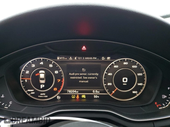 2017 Audi A4 Premium Plus with VIN WAULNAF4XHN021450, listed as a Copart auction lot 42375865 with 78,204 mi miles and Salvage Title. Bid and sale history available at carsss.com. Image 9.
