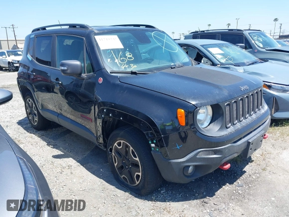 2017 Jeep Renegade Deserthawk z VIN ZACCJBCB4HPF18220, wystawiony jako IAAI lot #41719737 z przebiegiem 87 332 mil mil oraz . Historia ofert i sprzedaży dostępna na DreamBid. Obrazek 1.