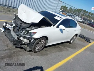 2013 Lexus GS with VIN JTHCE1BLXD5018542, listed as a IAAI auction lot 41835538 with 150,472 mi miles. Bid and sale history available at carsss.com. Image 2.