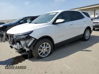 2022 Chevrolet Equinox LT z VIN 2GNAXUEV2N6133361, wystawiony jako Copart lot #48721145 z przebiegiem 55 442 mil mil oraz Szkoda całkowita • Salvage title. Historia ofert i sprzedaży dostępna na DreamBid. Obrazek 1.