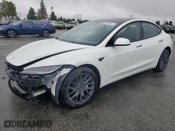 2024 Tesla Model 3 Long Range with VIN 5YJ3E1EB2RF819623, listed as a Copart auction lot 44814315 with 4,400 mi miles and Salvage Title. Bid and sale history available at DreamBid. Image 1.