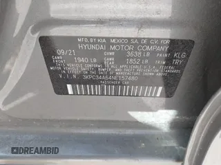 2022 Hyundai Accent Limited с VIN 3KPC34A64NE157480, выставлен на аукционе IAAI как лот 41866049 с пробегом 12 909 миль миль и . История ставок и продаж доступна на DreamBid. Изображение 9.