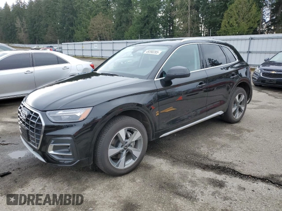 2024 Audi Q5 Premium Plus with VIN WA1BBAFY4R2014436, listed as a Copart auction lot 49390285 with 14,163 mi miles and Salvage title. Bid and sale history available at DreamBid. Image 1.