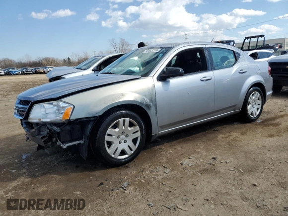 2014 Dodge Avenger SE with VIN 1C3CDZAB2EN216419, listed as a Copart auction lot 50443265 with 115,201 mi miles and Salvage Title. Bid and sale history available at DreamBid. Image 1.