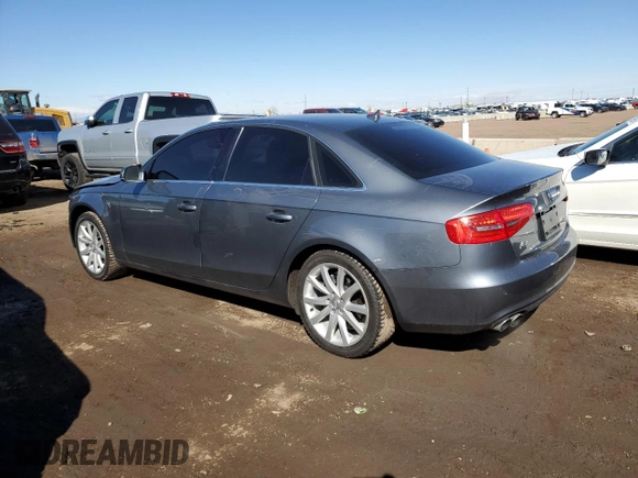 2013 Audi A4 Premium Plus с VIN WAUFFAFL7DA157375, выставлен на аукционе Copart как лот 47896405 с пробегом 105 872 миль миль и Списание • Salvage title. История ставок и продаж доступна на DreamBid. Изображение 2.